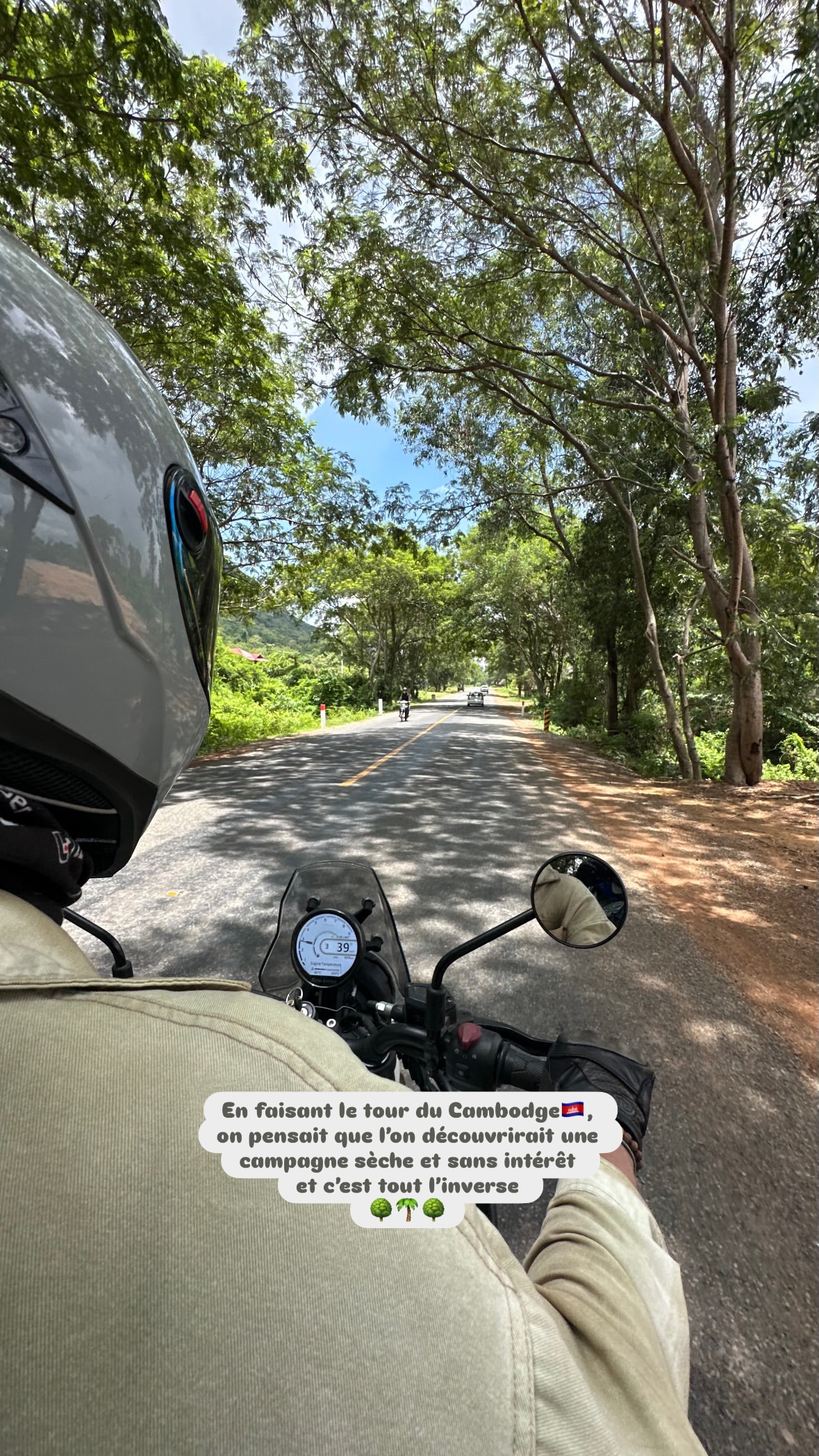 A shaded forest road in Phnom Tbeng Natural Heritage Park
