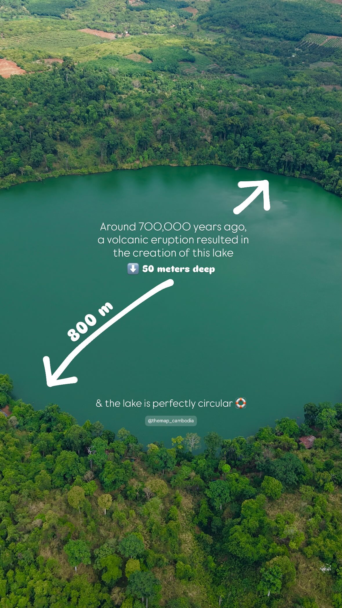 Yeak Laom volcanic crater lake near Banlung