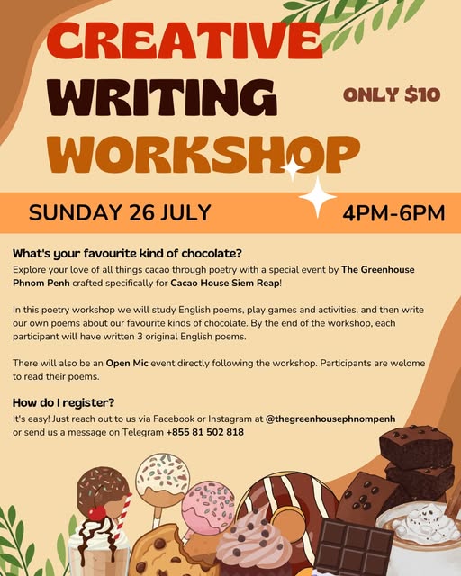 Creative Writing Workshop & Open Mic Poetry Night